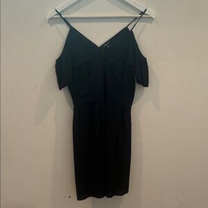 Madewell Black Cold-Shoulder Mini Dress